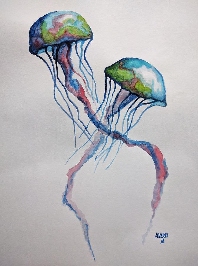 Jellyfish Painting by Edwin Alverio