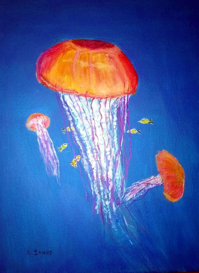 Jellyfish flow Painting by Anne Sands