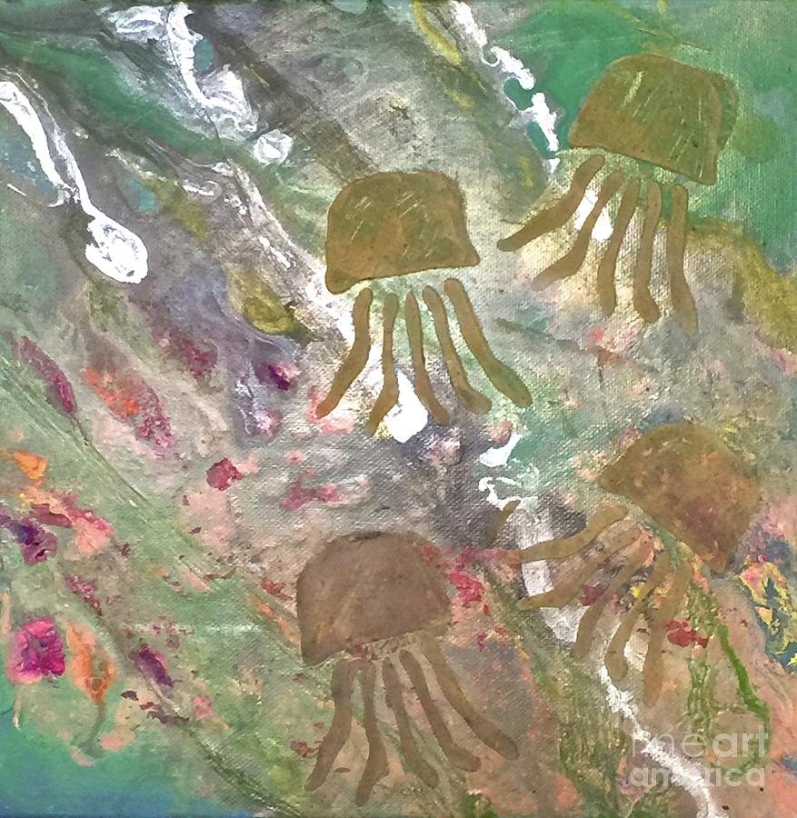 Jellyfish Party Painting by Buffy Heslin