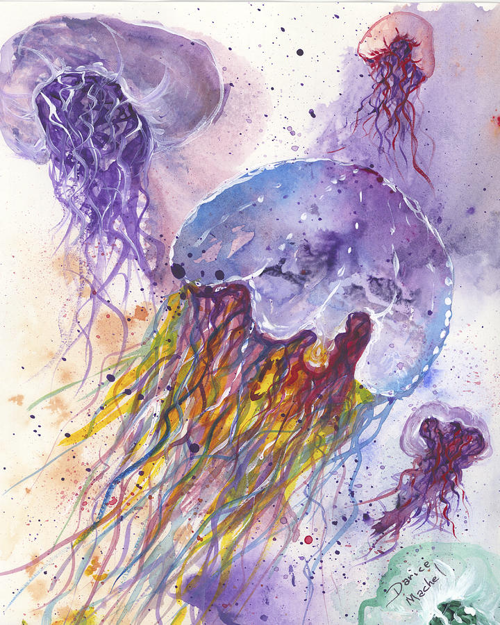 Jellyfish Party Painting by Darice Machel McGuire