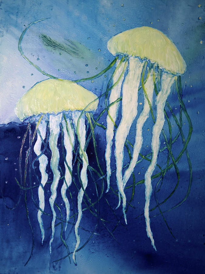 Jellyfishes Painting by Patricia Beebe