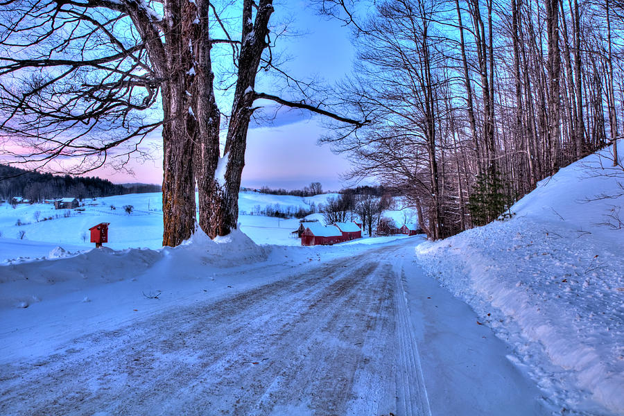 Jenne Farm in Winter - Vermont Photograph by Joann Vitali