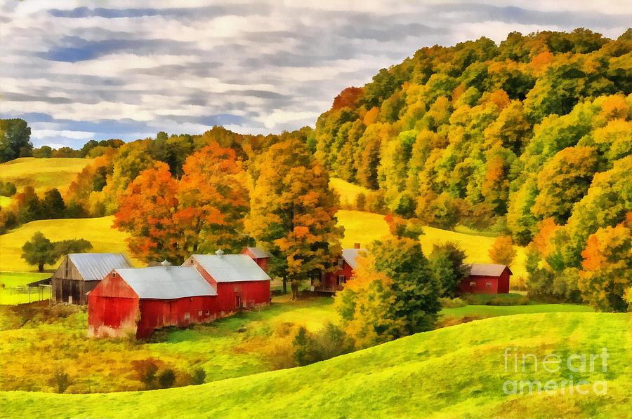 Fall Painting - Jenne Farm Vermont Painting by Edward Fielding