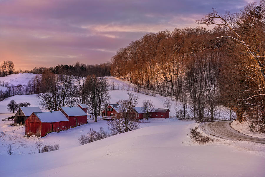 Jenne Farm Vermont - Winter Scenic Photograph by Photos by Thom | Pixels