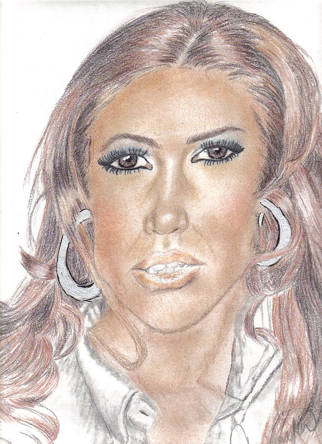 Portrait Drawing - Jennifer Lopez by Thomasina Marks