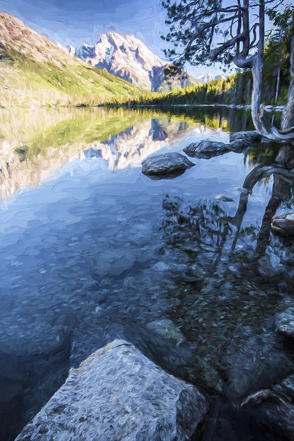 Jenny Lake in the Morning II Digital Art by Jon Glaser