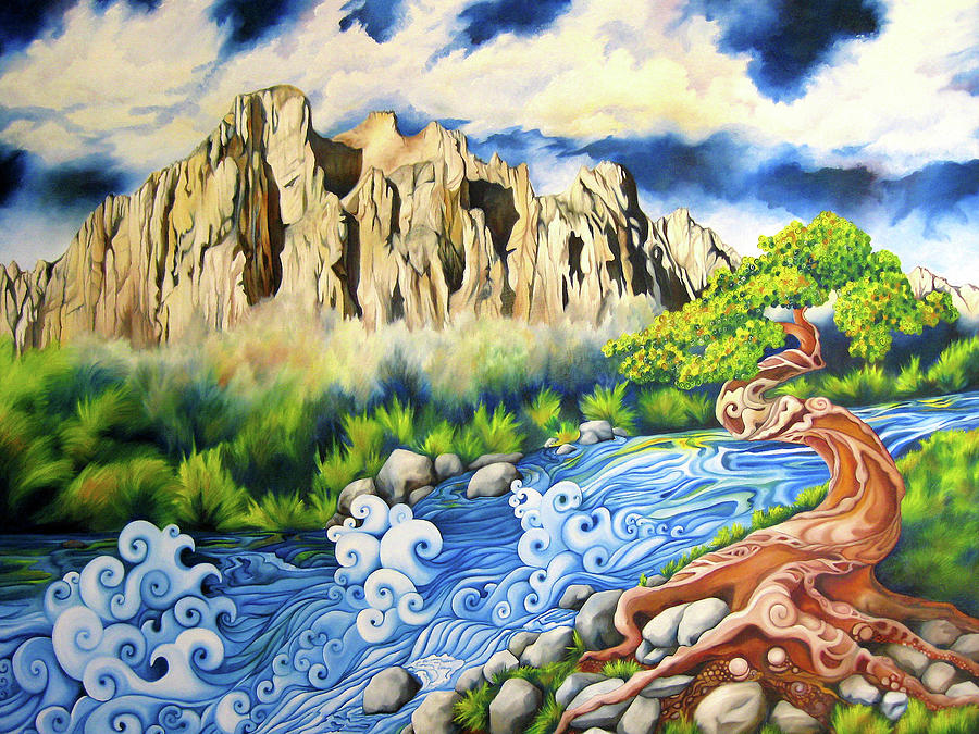 Jennys Cliffs Painting by Sabrina Motta