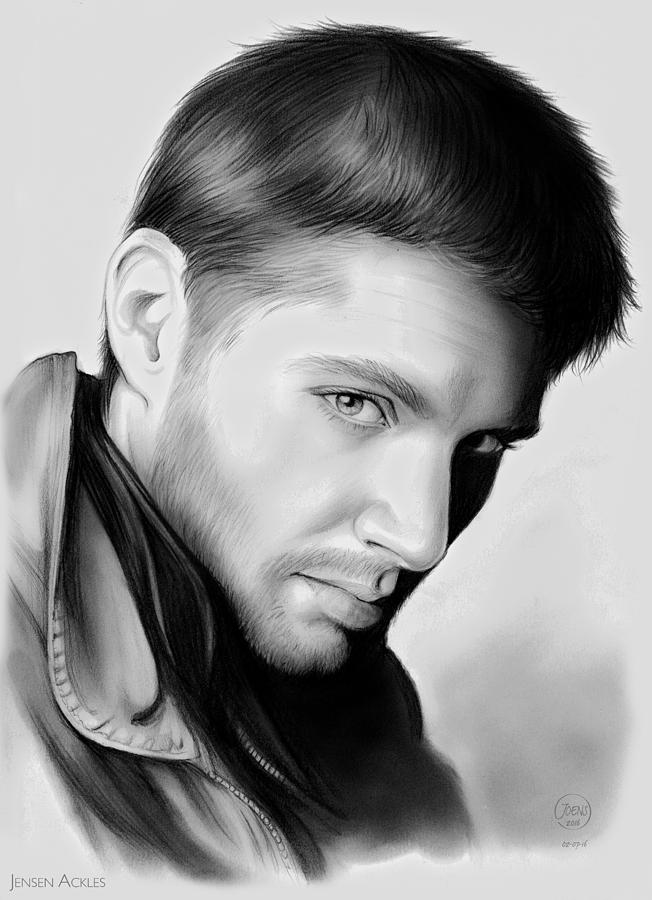 Actor Drawing - Jensen Ackles by Greg Joens