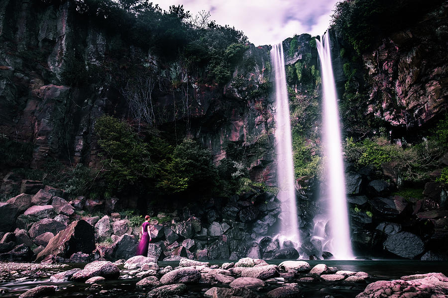 Jeongbang Falls - Jeju, South Korea - Travel photography Photograph by Giuseppe Milo