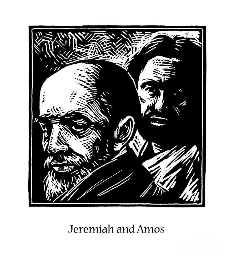 Jeremiah and Amos - JLJAA Painting by Julie Lonneman