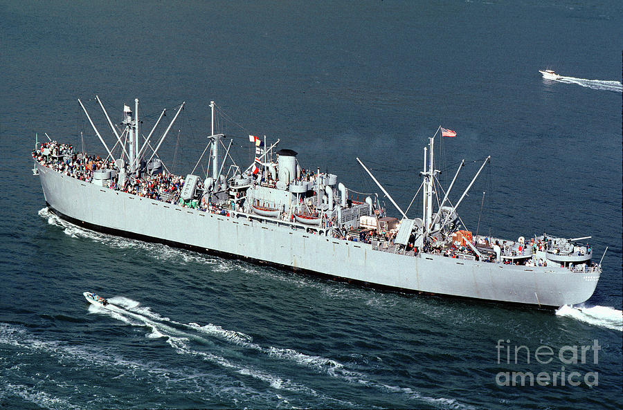 Jeremiah O'Brien Liberty Ship on an Excursion Cruise Photograph by