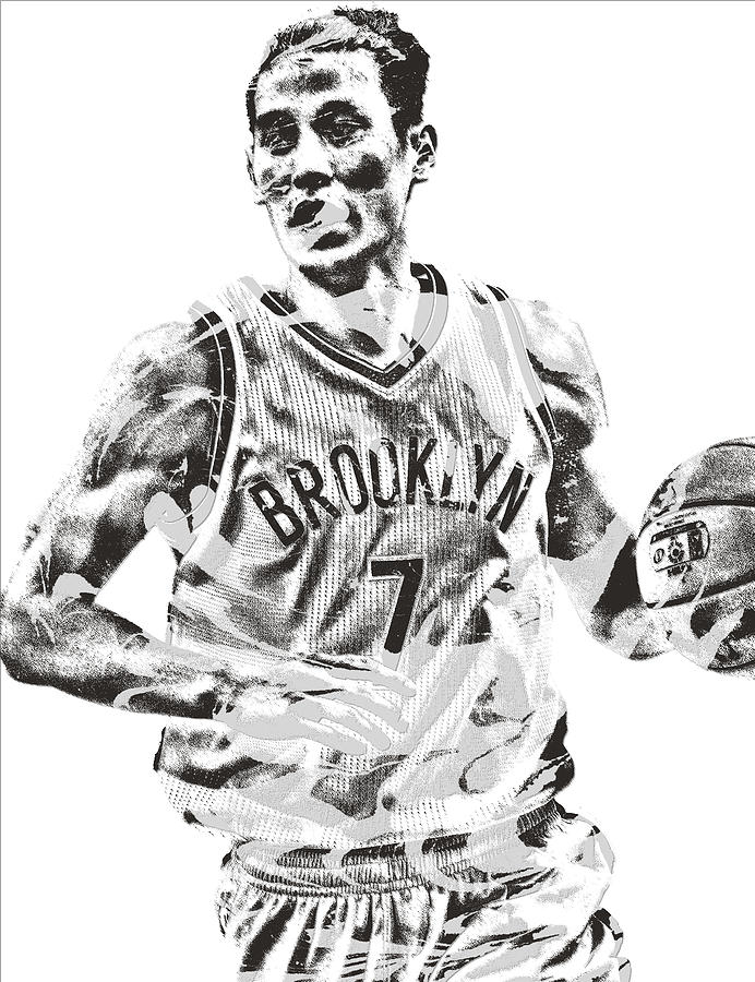 Jeremy Lin Brooklyn Nets Pixel Art 1 Mixed Media By Joe Hamilton Fine