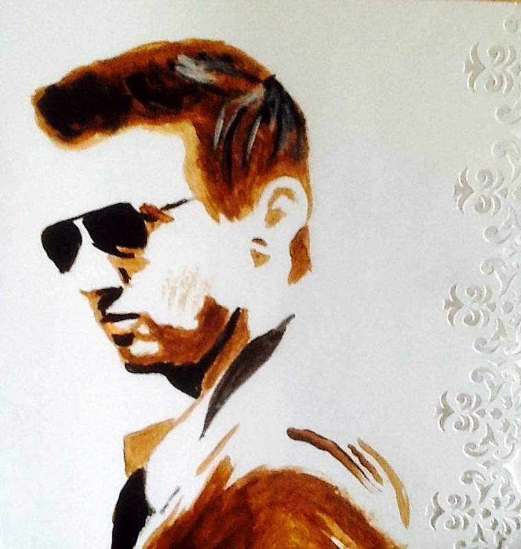 Jeremy Renner Painting by Audrey Pollitt