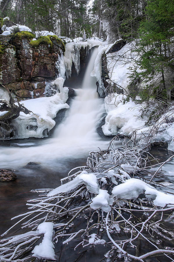 Jericho Falls Winter Ice Photograph by White Mountain Images