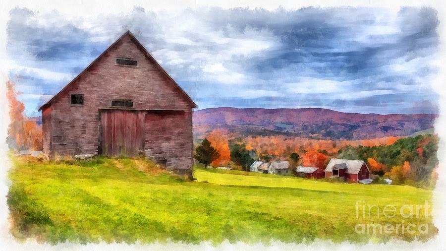 Jericho Hill Farm Vermont Painting by Edward Fielding