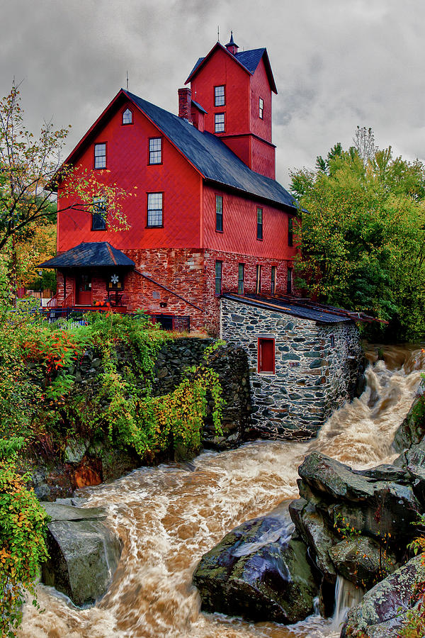 Architecture Photograph - Jericho Old Red Mill by Mike McGinnis