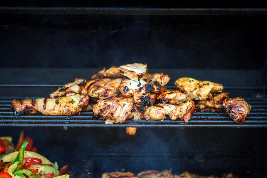 Jerk Chicken on Grill Photograph by Toni Thomas