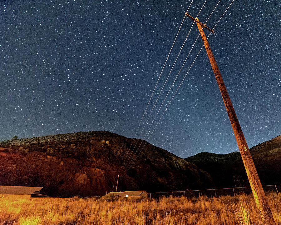 Jerome Arizona Ghost Town Starry Skies Mining Town Photograph by Toby McGuire