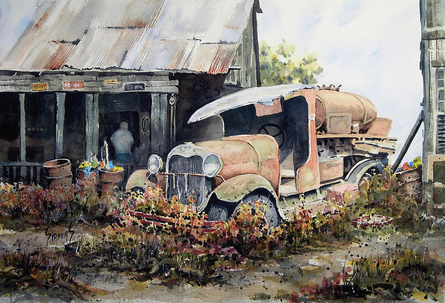 Jeromes Tank Truck Painting by Sam Sidders