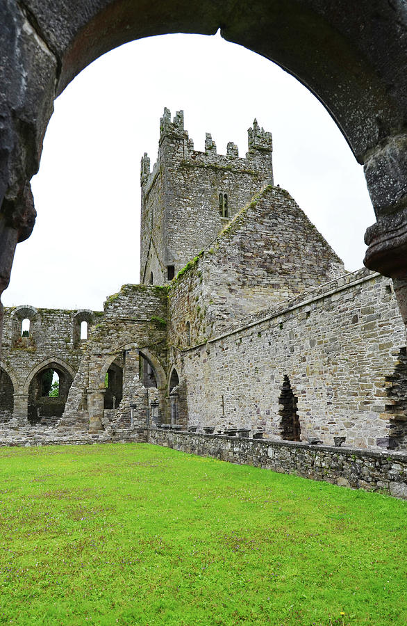 Jerpoint Abbey Church Tower Under Cloister Arch County Kilkenny Ireland Photograph by Shawn OBrien