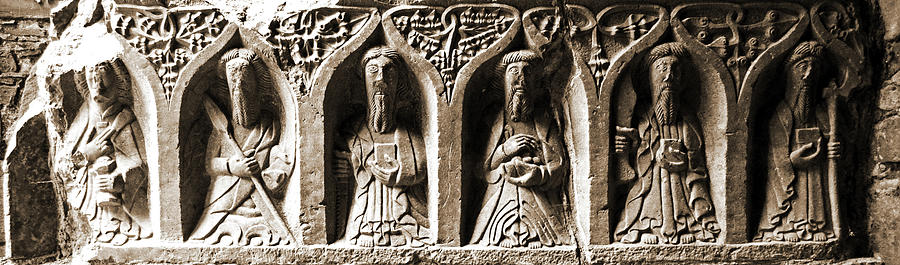 Jerpoint Abbey Irish Tomb Weepers Saints County Kilkenny Ireland Sepia Photograph by Shawn OBrien