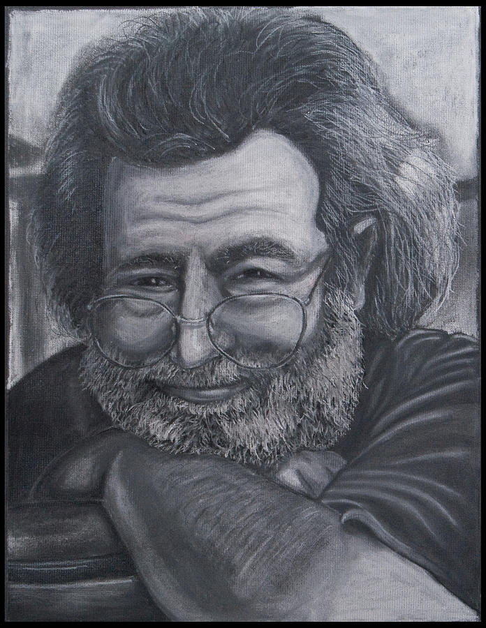Grateful Dead Drawing - Jerry Garcia by Dennis Jones