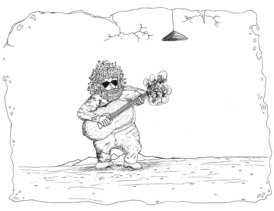 The Grateful Dead Drawing - Jerry Garcia by Mike Mooney