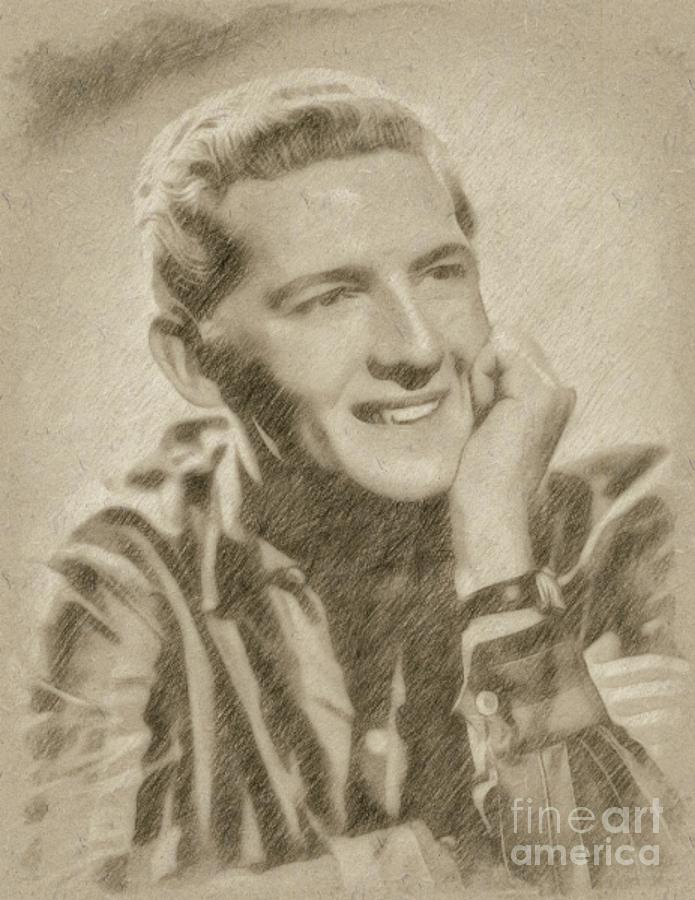 Music Drawing - Jerry Lee Lewis, Singer by Esoterica Art Agency