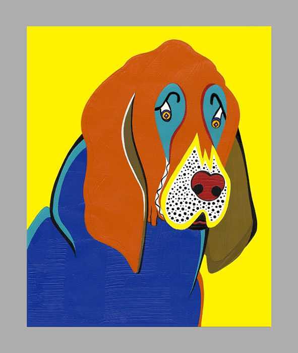 Jerry The Bloodhound   Painting by Ruby Persson
