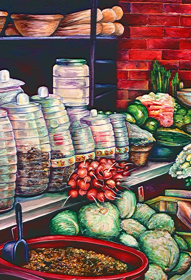 Jerrys Jelly Jars, Mexico Painting by Gaye Elise Beda