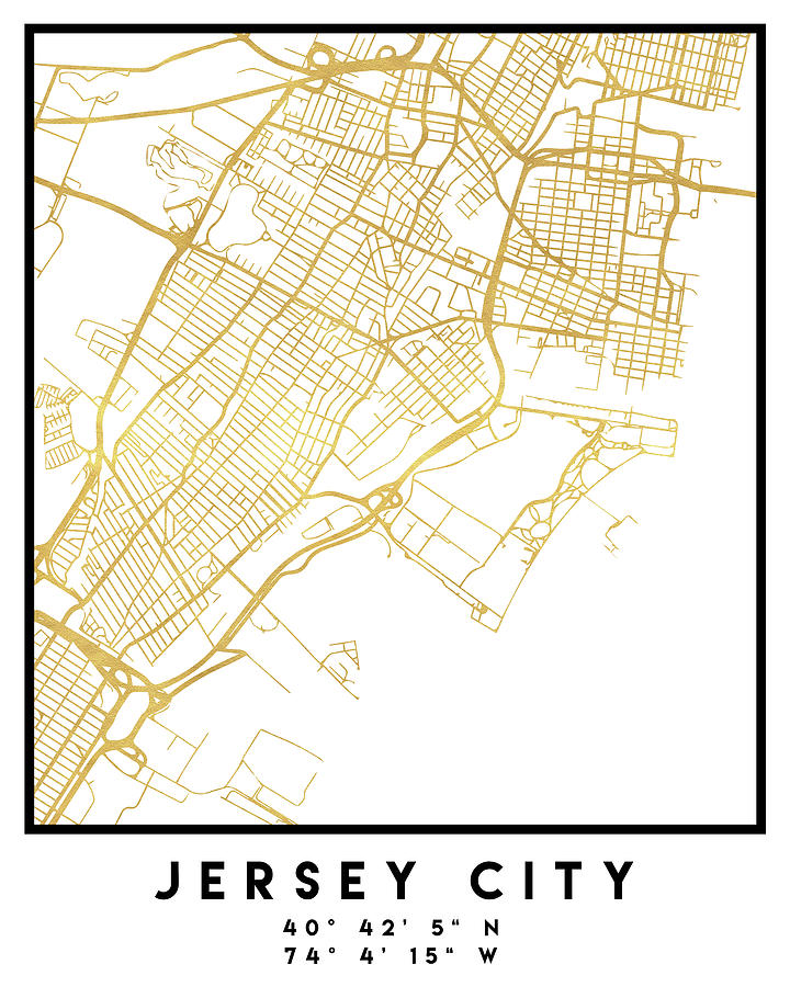 Jersey City New Jersey City Street Map Art Digital Art By Emiliano Deificus Fine Art America 6941