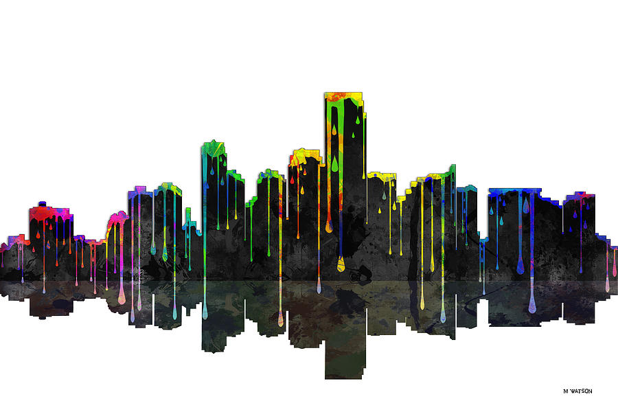 Jersey City New Jersey Skyline Digital Art by Marlene Watson