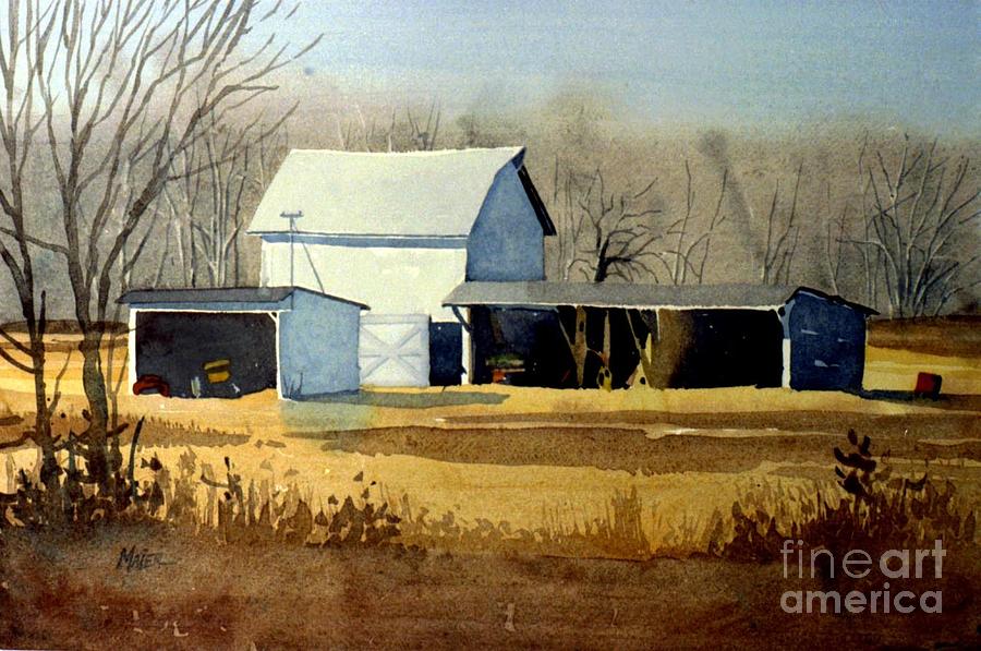 Jersey Farm Painting by Donald Maier