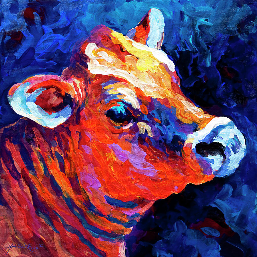Cow Painting - Jersey Girl by Marion Rose
