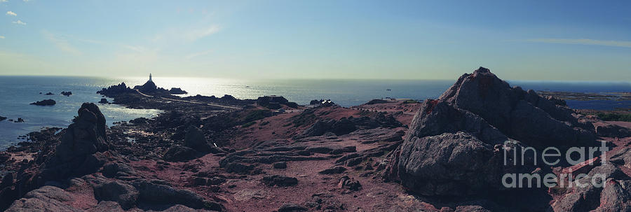 Jersey Island, panorama of lighthouse Corbiere  Photograph by Ariadna De Raadt