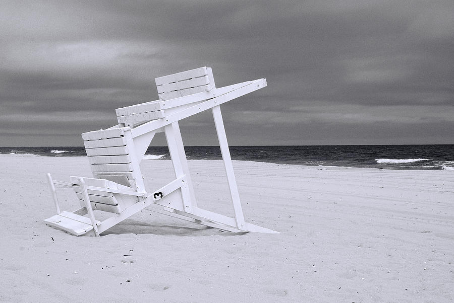 Jersey Shore 2 - B and W Photograph by Allen Beatty