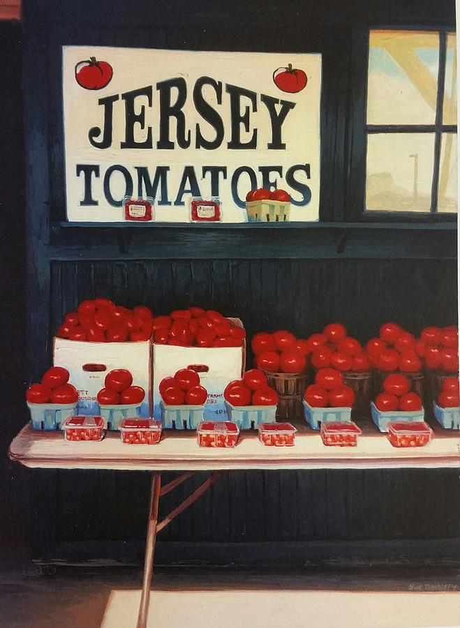Jersey Tomatoes Painting by Susan Tumblety