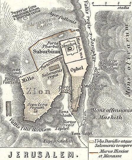 Jerusalem 1865 Spruner Map Of Israel Canaan Or Palestine In