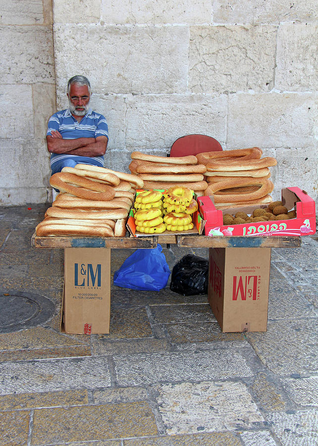 Jerusalem Bagel Seller Photograph by Munir Alawi