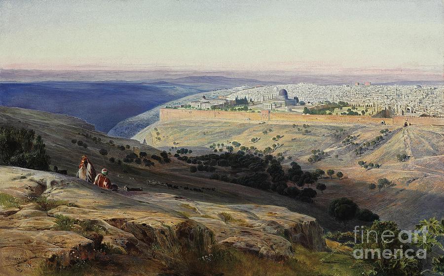 Jerusalem from the Mount of Olives Painting by Celestial Images