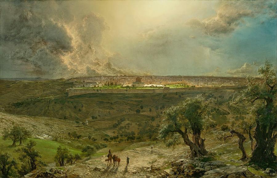 jerusalem from the Mount of Olives Painting by Edwin Church