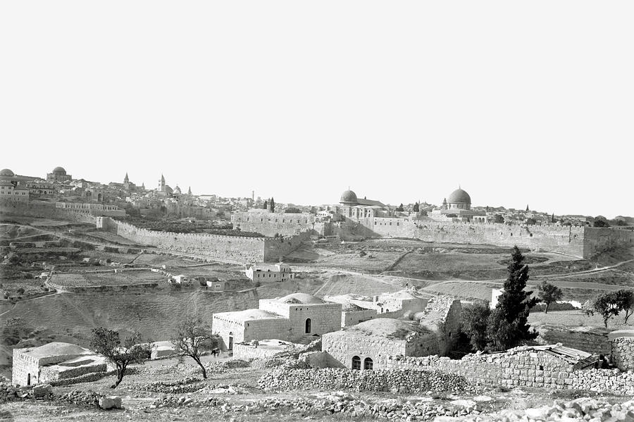 Jerusalem from the South 1898 Photograph by Munir Alawi