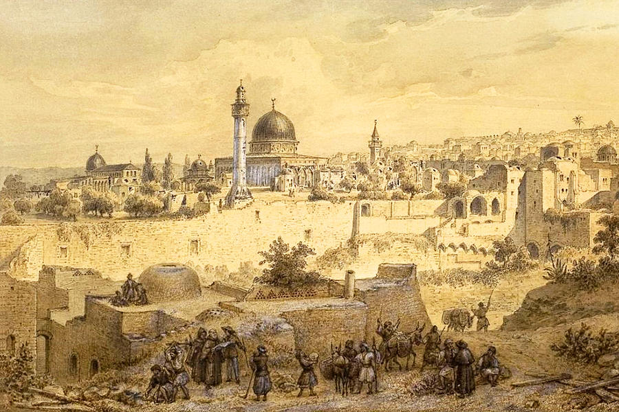 Jerusalem in 1857 Photograph by Munir Alawi