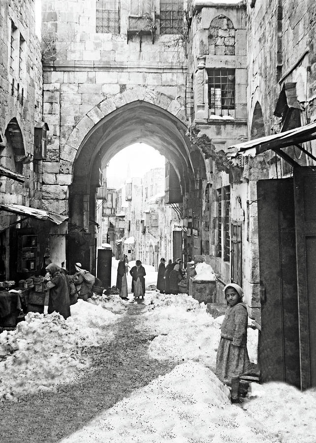 Jerusalem in Snow 1921 Photograph by Munir Alawi