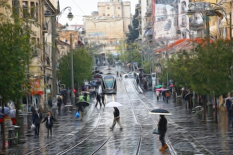 Jerusalem. Jaffa str. Painting by Alex Kolomoisky Jerusalem. Jaffa str. Painting by Alex Kolomoisky