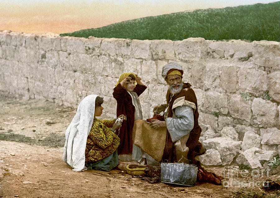 1900 Photograph - JERUSALEM SHOEMAKER, c1900 by Granger