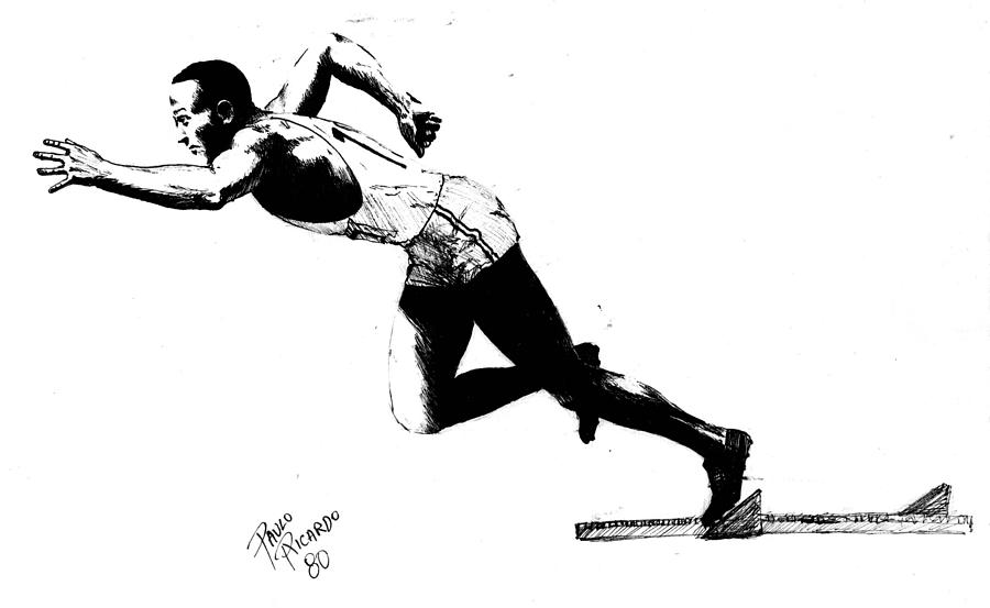 Jesse Owens Drawing by Paulo Ricardo Almeida Fine Art America