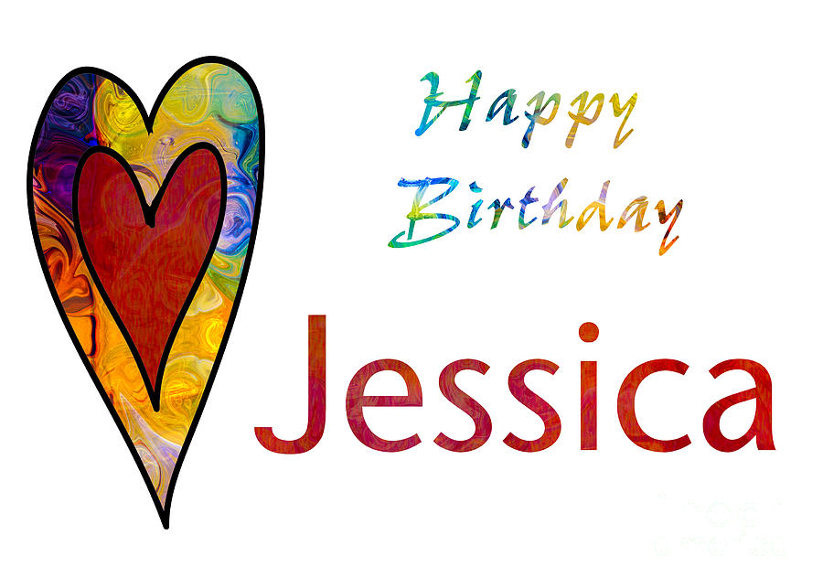 Happy Birthday Jessica Digital Art by Omaste Witkowski