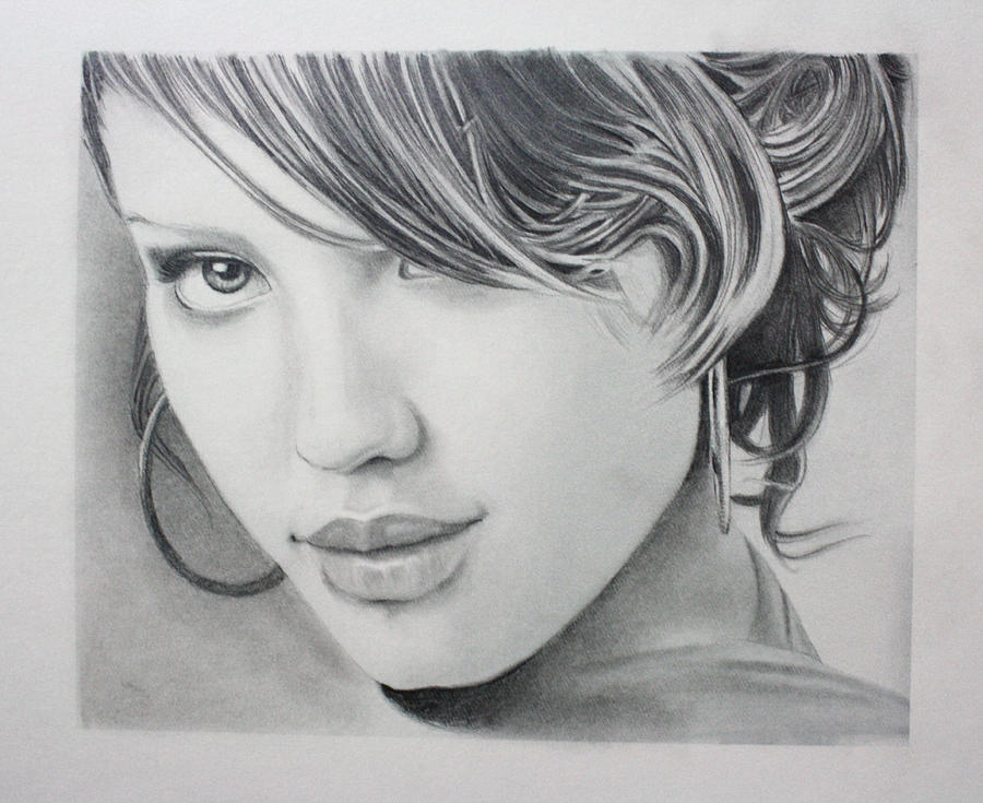 Celeb Drawing - Jessica by Ted Castor