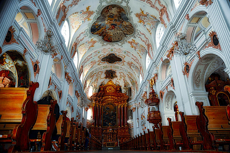 Jesuit Church of Lucerne Photograph by Richard Gehlbach